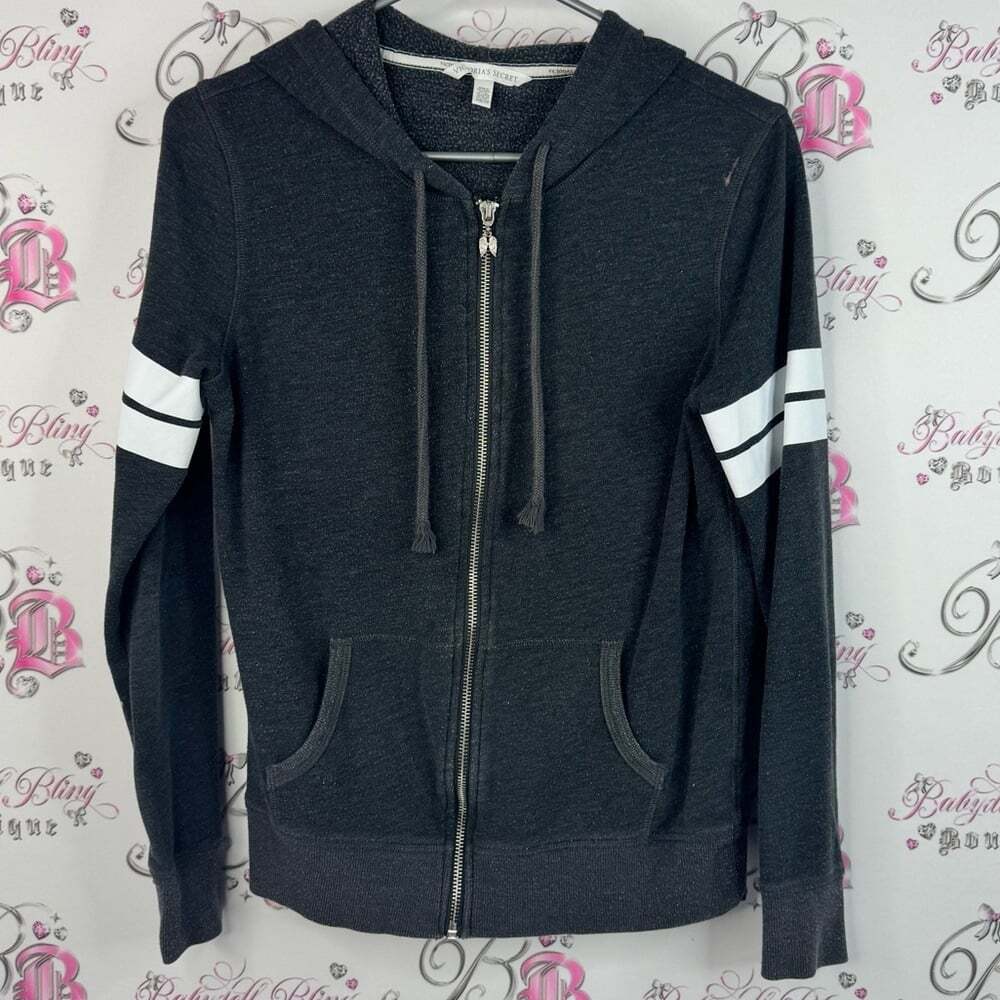 Victoria secret hoodie angel y2k zip up pink grey sweater angel wing zipper